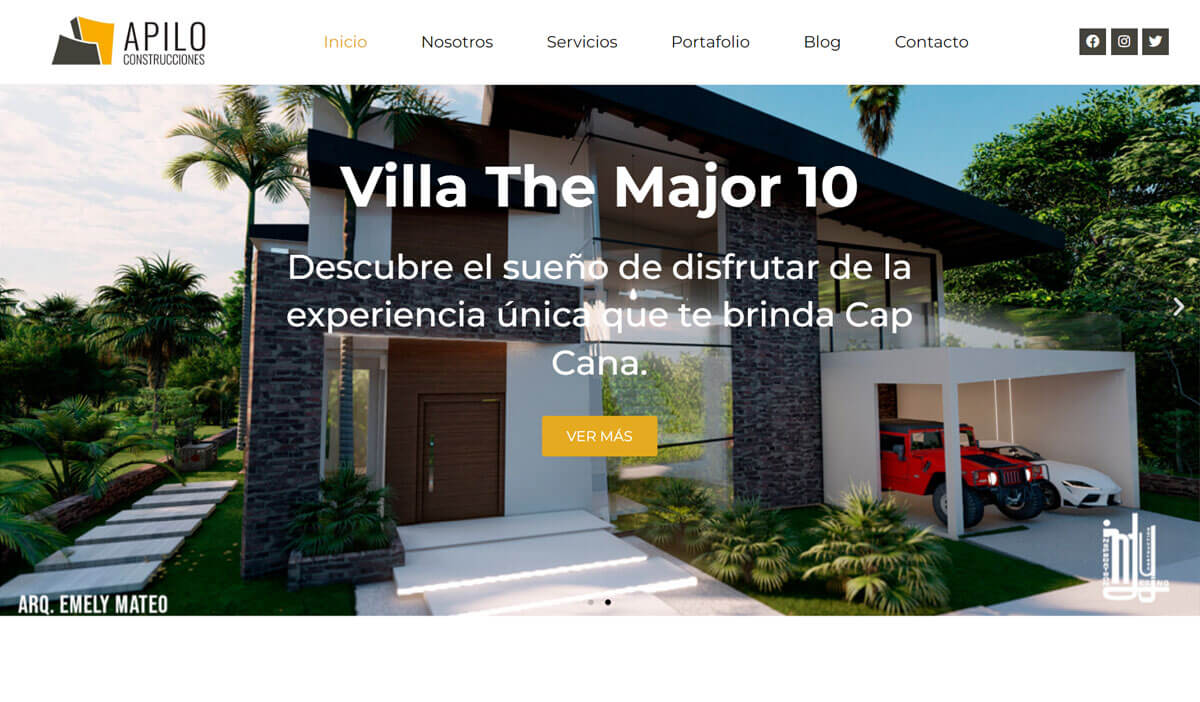 Página web en Punta Cana Apilo Construcciones